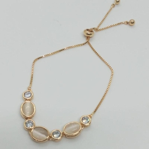 PULSEIRA MADRE PEROLA OVAL C/ ZIRCONIA