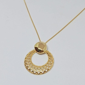 GARGANTILHA BASE ARGANICA CIRCULO REDE VAZADO