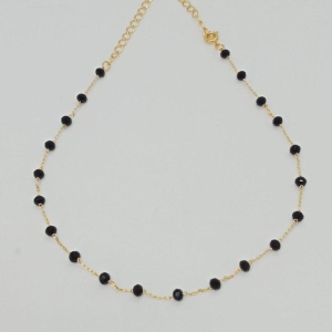 GARGANTILHA CHOKER ESFERAS BRIOLE PRETO