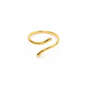 ANEL FIO TORCIDO C/ZIRCONIA NA PONTA