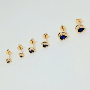 BRINCO TRIO GOTA ZIRCONIA NEGRA