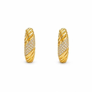 BRINCO ARGOLA TRABALHADO C/ DETALHE EM ZIRCONIA