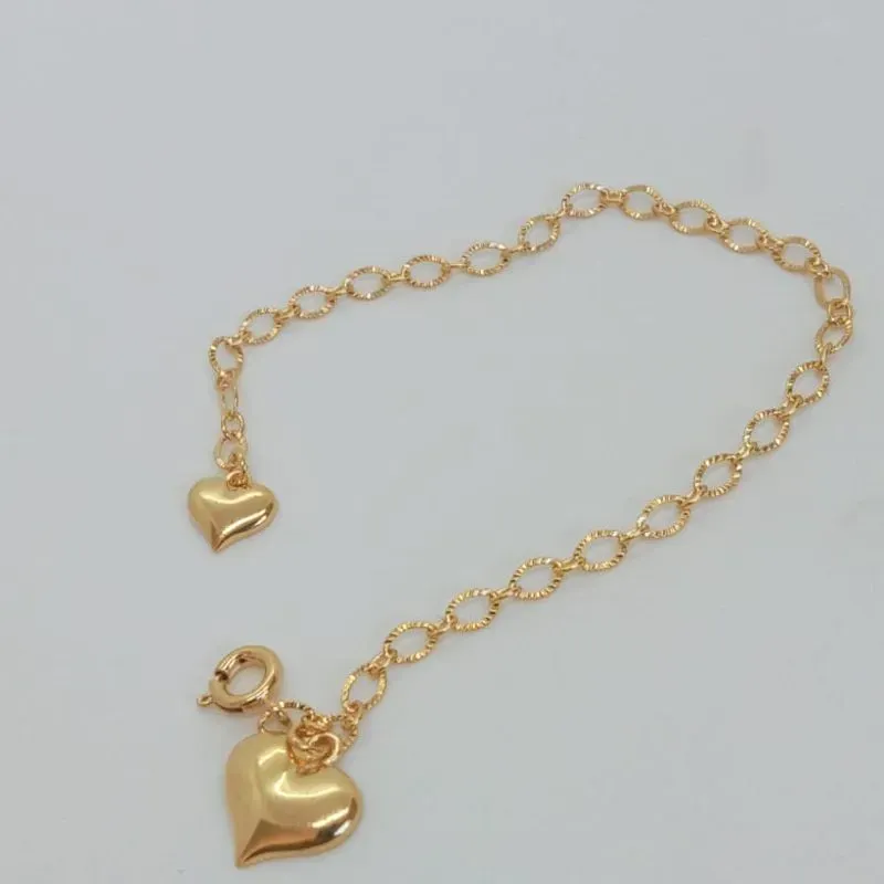 PULSEIRA ELOS DIAMANTADO C/ PINGENTE CORACAO