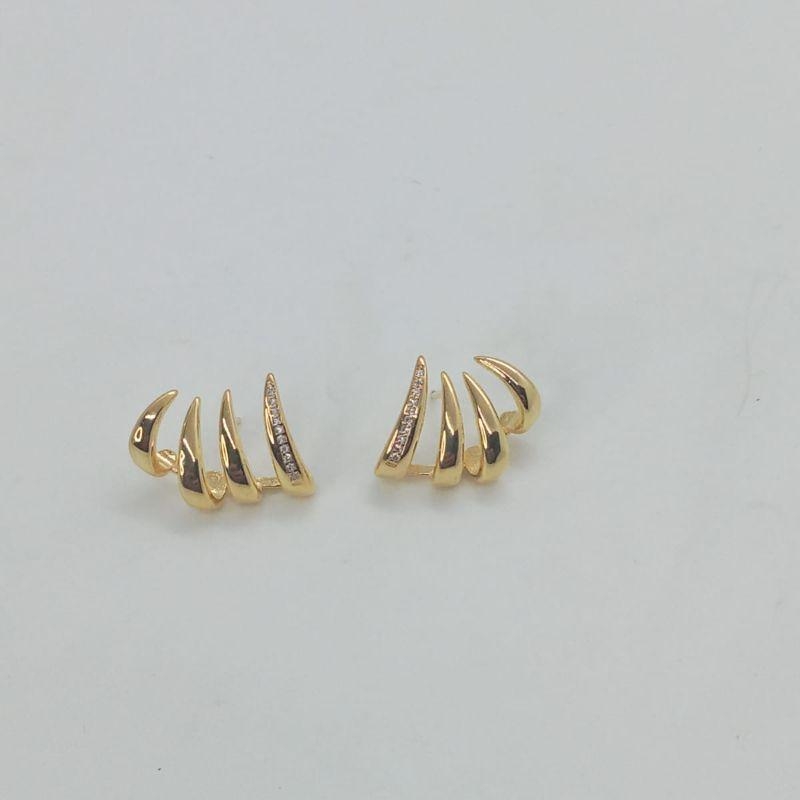 BRINCO EARCUFF 3 HASTES LISA 1 CRAVEJADA
