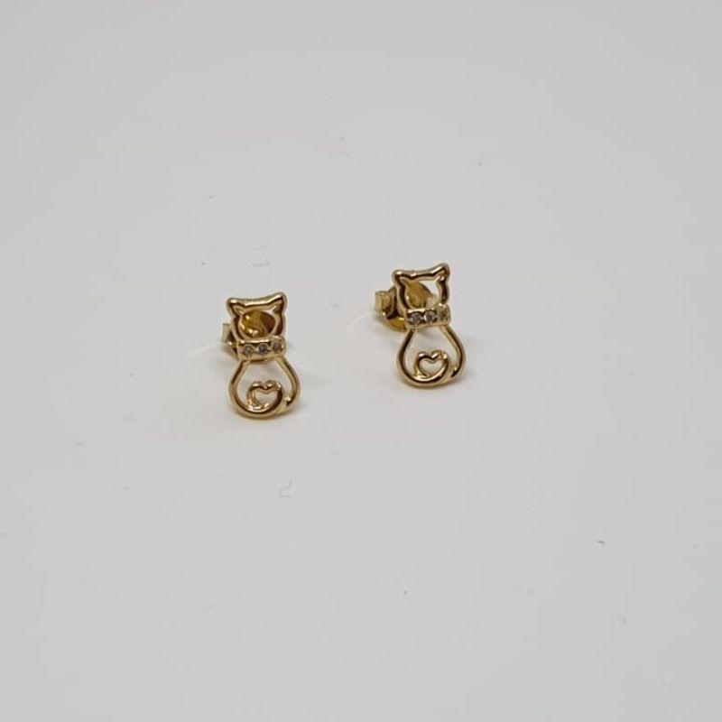 BRINCO GATO DETALHE EM ZIRCONIA
