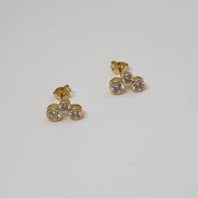 BRINCO TRES ZIRCONIA CRAVACAO INGLESA