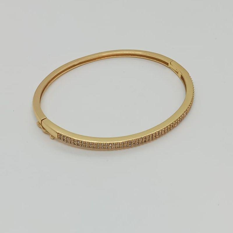 BRACELETE CRAVEJADO 2 FILEIRAS DE ZIRCONIA