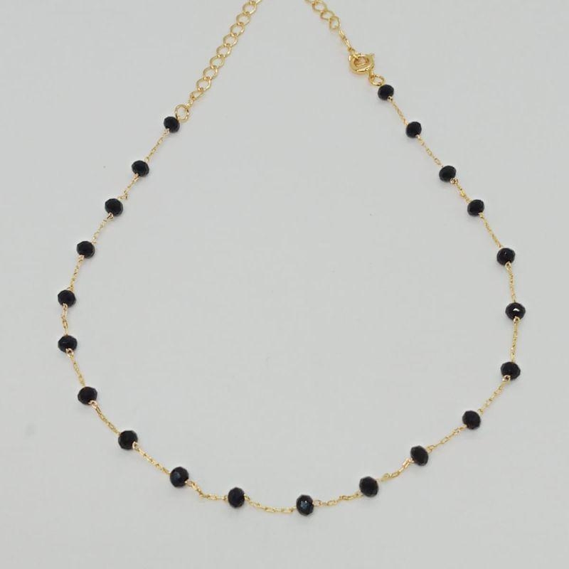 GARGANTILHA CHOKER ESFERAS BRIOLE PRETO