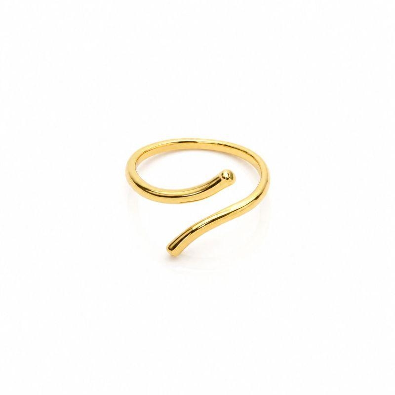 ANEL FIO TORCIDO C/ZIRCONIA NA PONTA