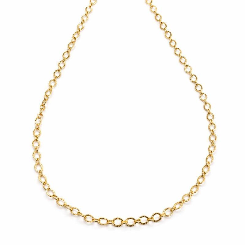 GARGANTILHA ELOS IGUAIS DIAMANTADO 45 CM