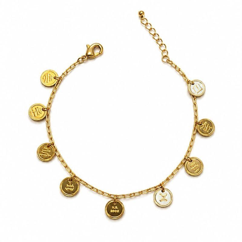 PULSEIRA CARTIE C/ PINGENTES 10 MAMDAMENTOS