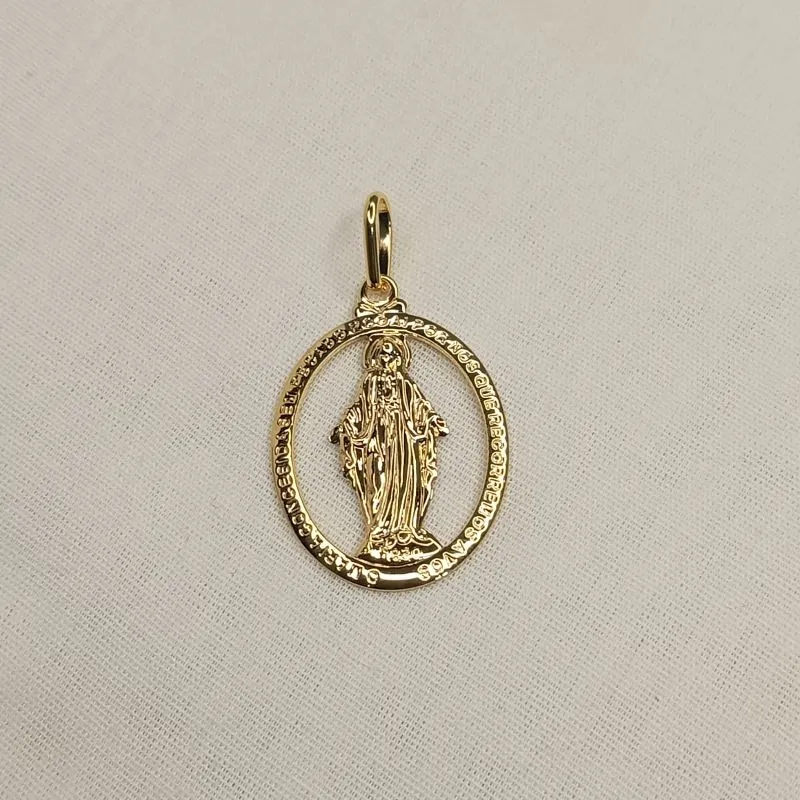 PINGENTE NOSSA SENHORA DAS GRAÇAS VAZADO