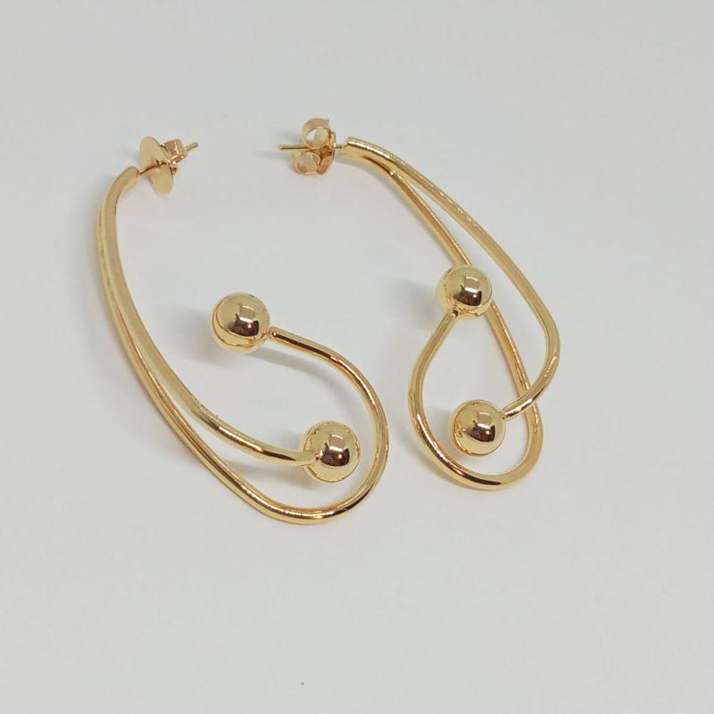 BRINCO DUAS HASTES C/BOLA NA PONTA