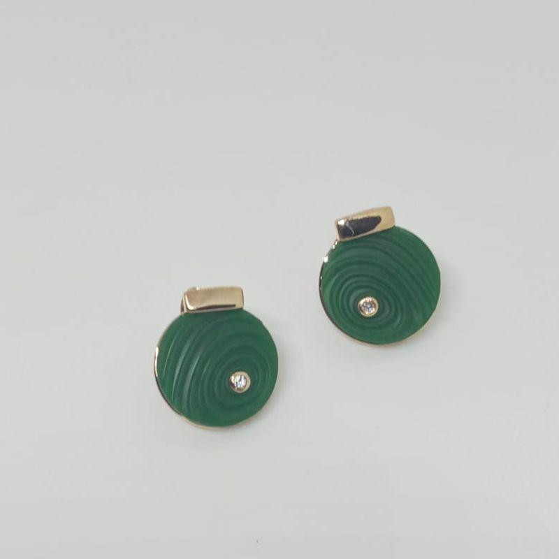 BRINCO REDONDO C/ BASE  DOURADA RESINA