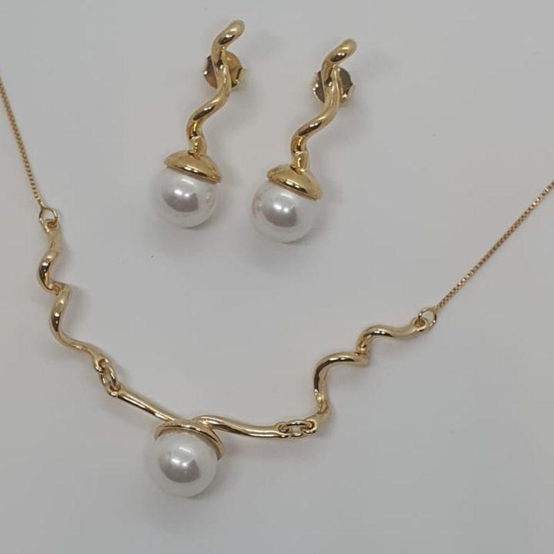 CONJUNTO  ASPIRAL PEROLA SHELL