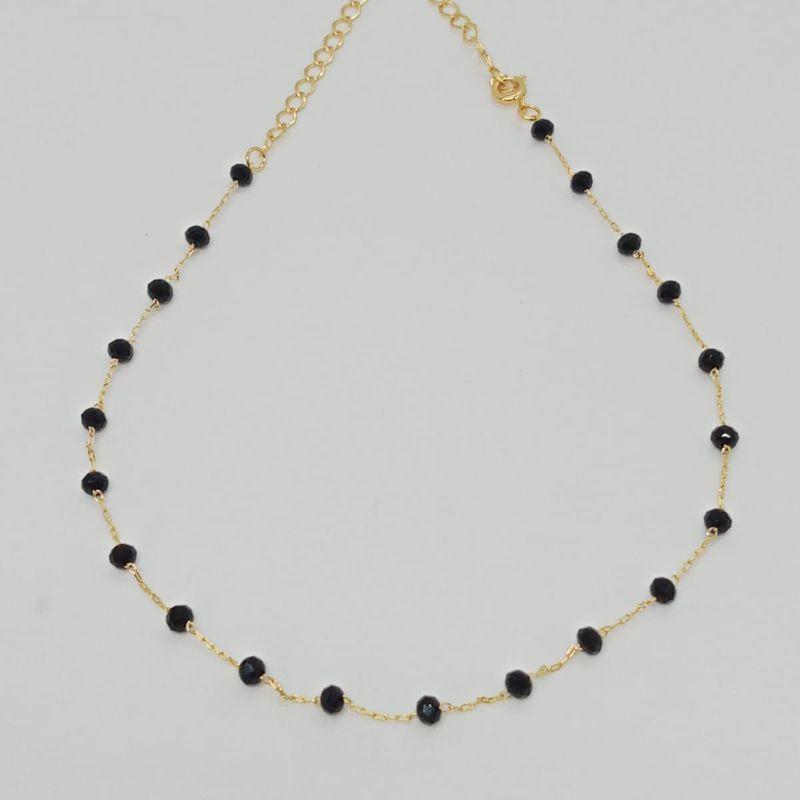 GARGANTILHA CHOKER ESFERAS BRIOLE PRETO