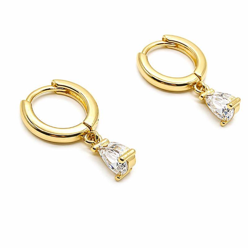 BRINCO ARGOLA C/ZIRCONIA GOTA