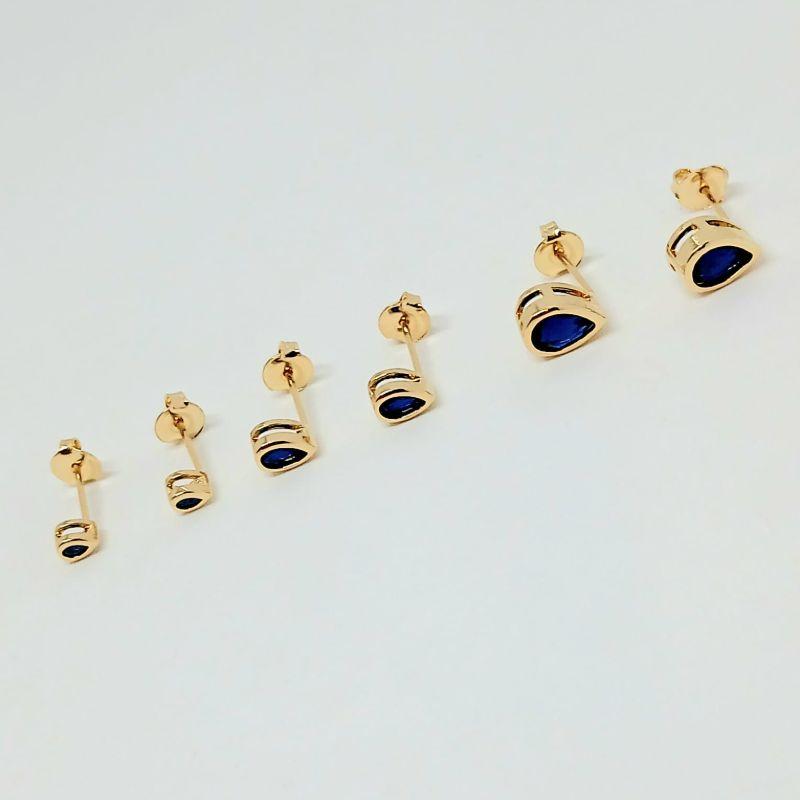 BRINCO TRIO GOTA ZIRCONIA NEGRA