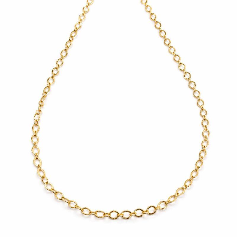 GARGANTILHA ELOS IGUAIS DIAMANTADO 45 CM