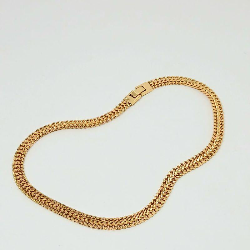 GARGANTILHA GRUMET DUPLA FECHO RELOGIO 40 CM